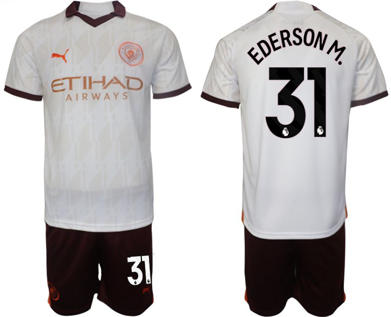 Men 2023-2024 Club Manchester City away white 31 Soccer Jersey